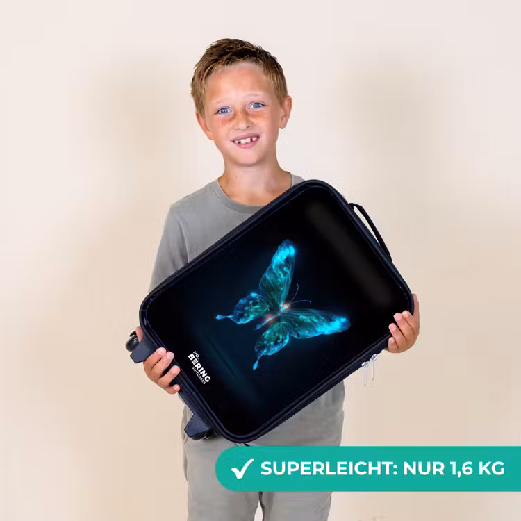 Magische digitale vlinder Kinderkoffer - Zwart klein -sfeer4_DE