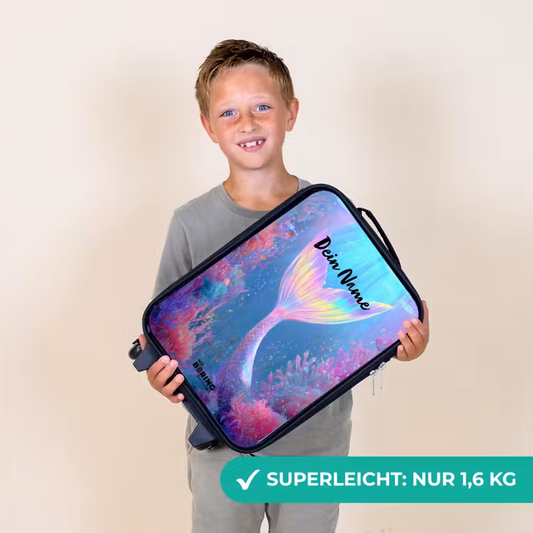 Zeemeermin - Koraal - Water Kinderkoffer - Zwart klein -sfeer4_DE