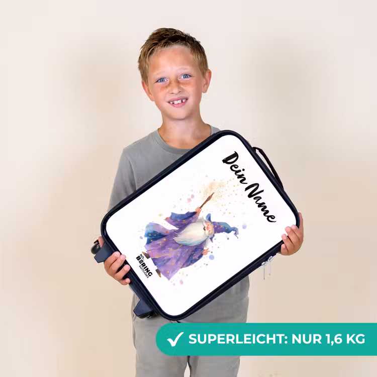 Oude tovenaar met staf Kinderkoffer - Zwart klein -sfeer4_DE