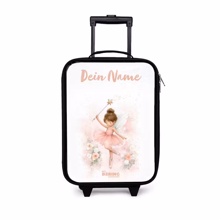 Ballerina fee in roze Kinderkoffer - Zwart klein -3d