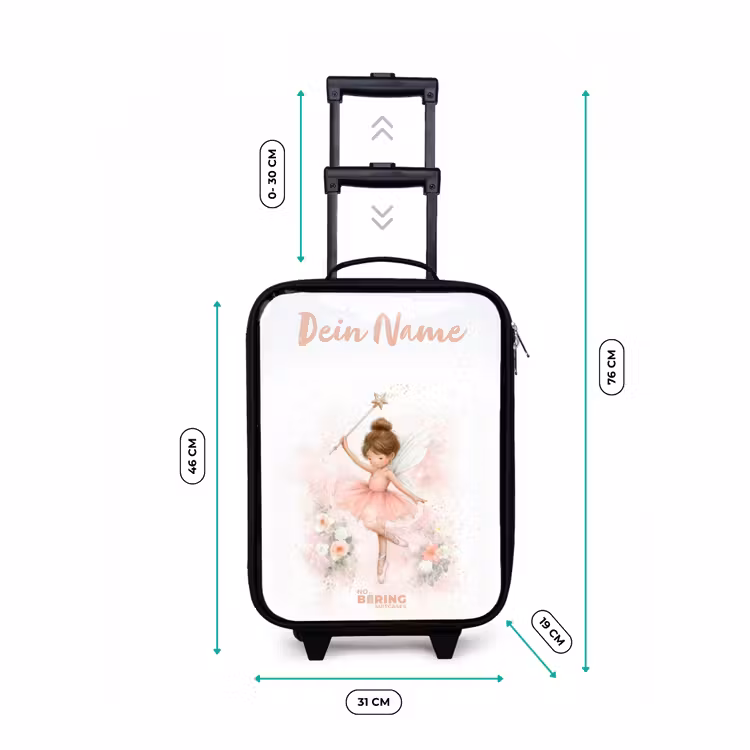 Ballerina fee in roze Kinderkoffer - Zwart klein -productfoto_formaten