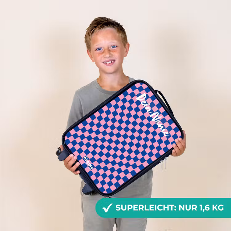 Blokjes - Blauw - Roze Kinderkoffer - Zwart klein -sfeer4_DE