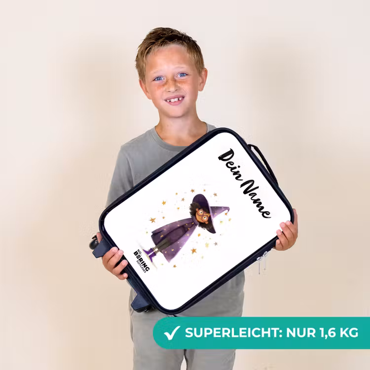 De paarse tovenaarsmantel Kinderkoffer - Zwart klein -sfeer4_DE