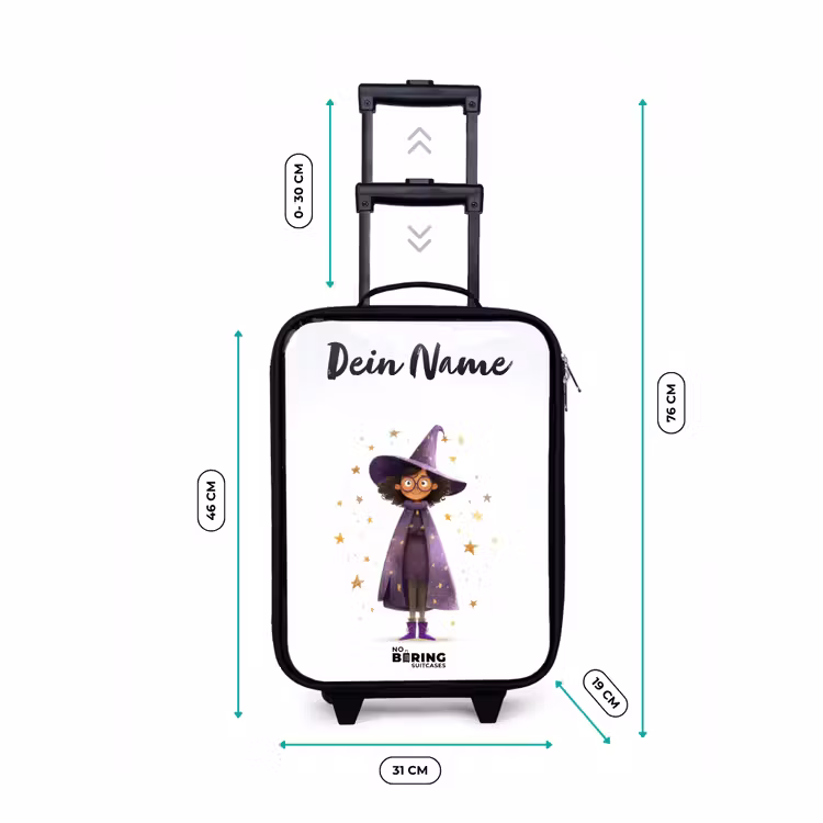 De paarse tovenaarsmantel Kinderkoffer - Zwart klein -productfoto_formaten