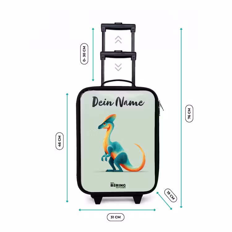 Dino - Blauw - Dier Kinderkoffer - Zwart klein -productfoto_formaten