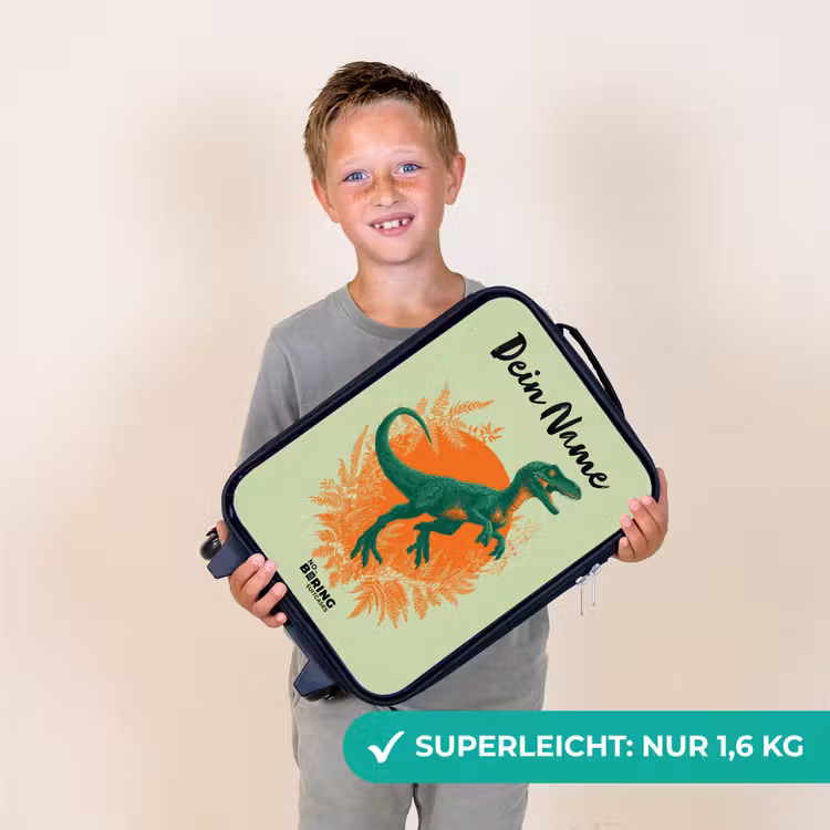 Dino - Natuur - Groen Kinderkoffer - Zwart klein -sfeer4_DE