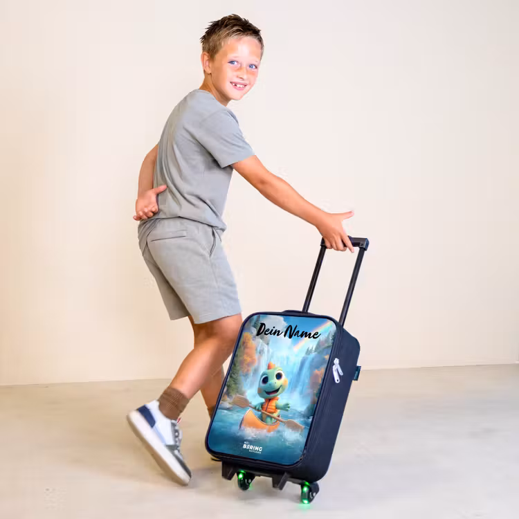 Dino - Natuur - Waterval Kinderkoffer - Zwart klein -sfeer3