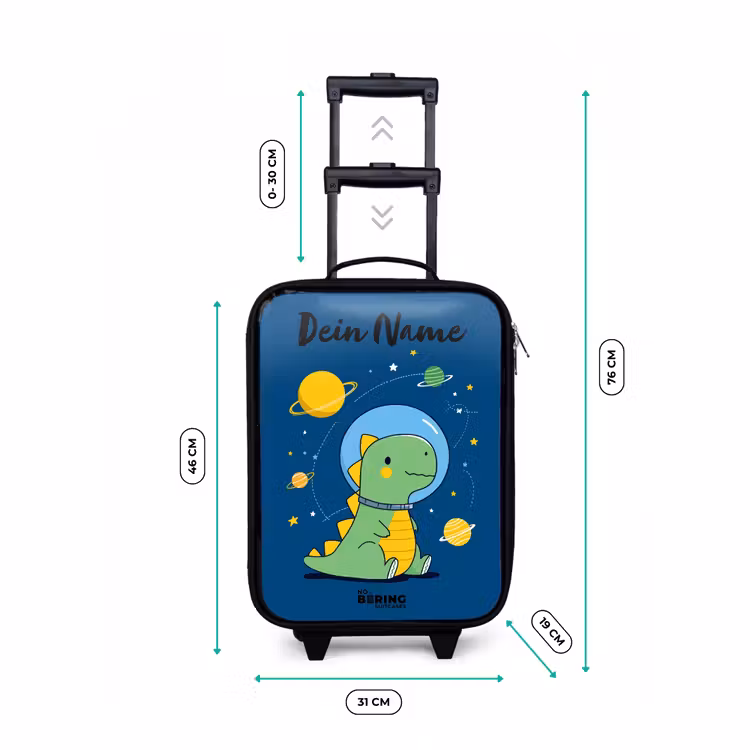Dino - Planeet - Ster - Blauw Kinderkoffer - Zwart klein -productfoto_formaten