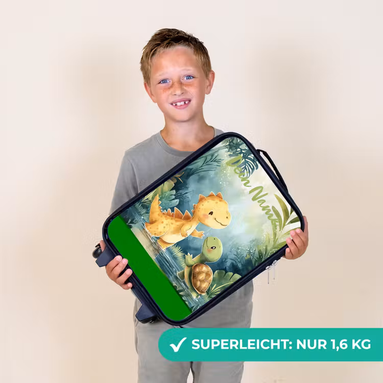 Dino - Schildpad - Jungle Kinderkoffer - Zwart klein -sfeer4_DE