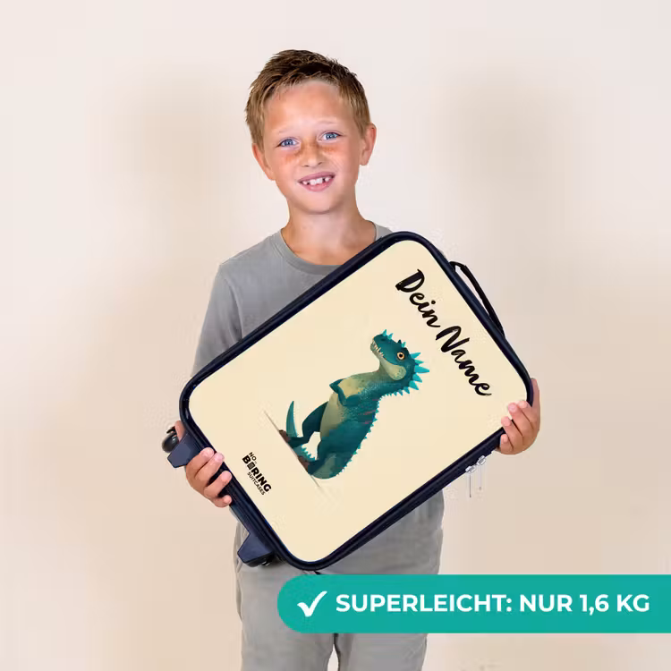 Dino - Dier - Blauw - Groen Kinderkoffer - Zwart klein -sfeer4_DE