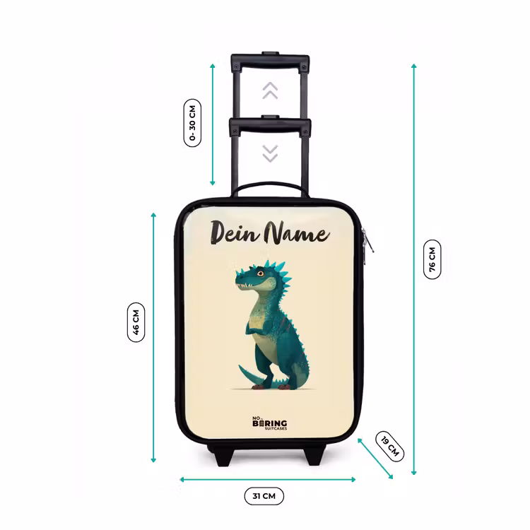 Dino - Dier - Blauw - Groen Kinderkoffer - Zwart klein -productfoto_formaten