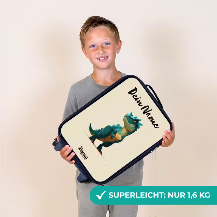 Dino - Dier - Groen Kinderkoffer - Zwart klein -sfeer4_DE