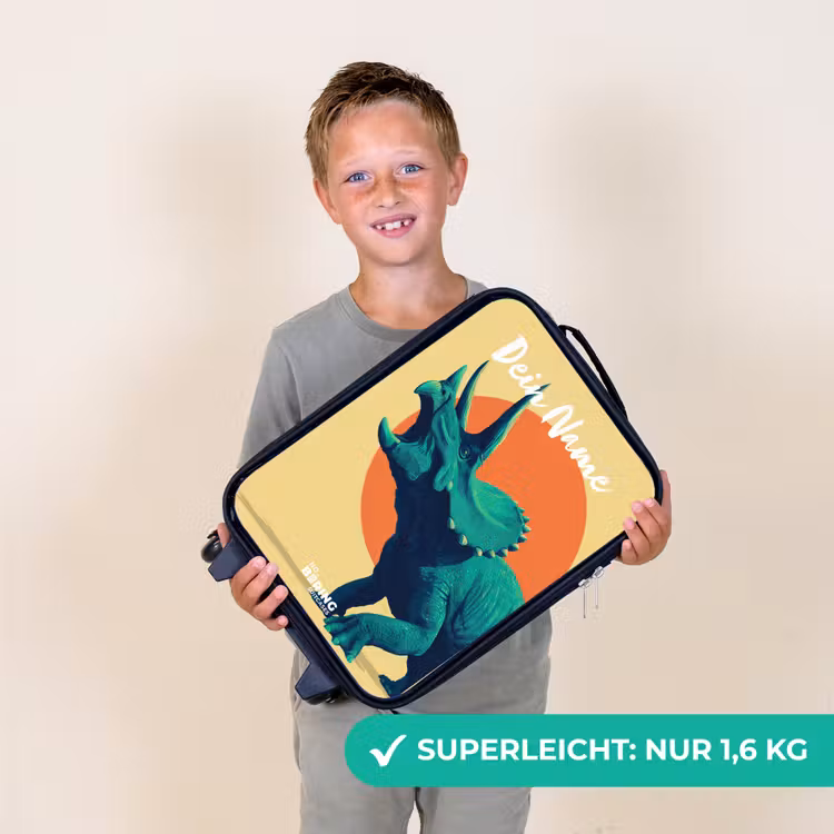 Dino - Triceratops - Dier Kinderkoffer - Zwart klein -sfeer4_DE