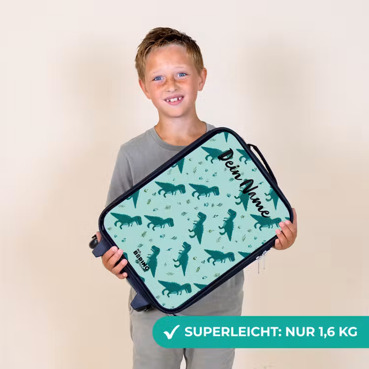Dinos - Patroon - Groen Kinderkoffer - Zwart klein -sfeer4_DE