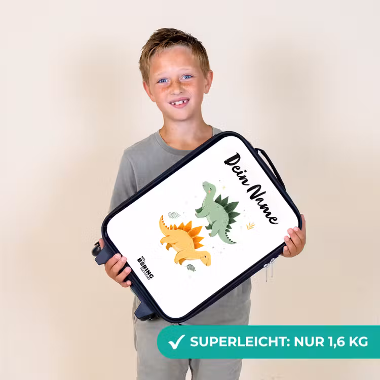 Dinos - Dieren - Groen - Oranje Kinderkoffer - Zwart klein -sfeer4_DE