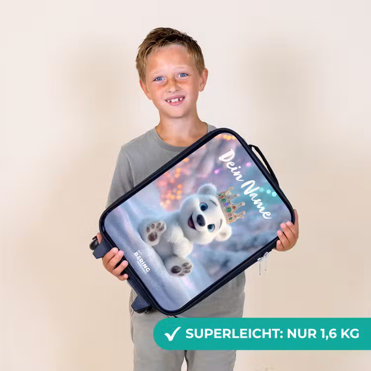 Ijsbeer - Kroon - Winter Kinderkoffer - Zwart klein -sfeer4_DE