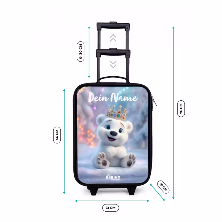 Ijsbeer - Kroon - Winter Kinderkoffer - Zwart klein -productfoto_formaten