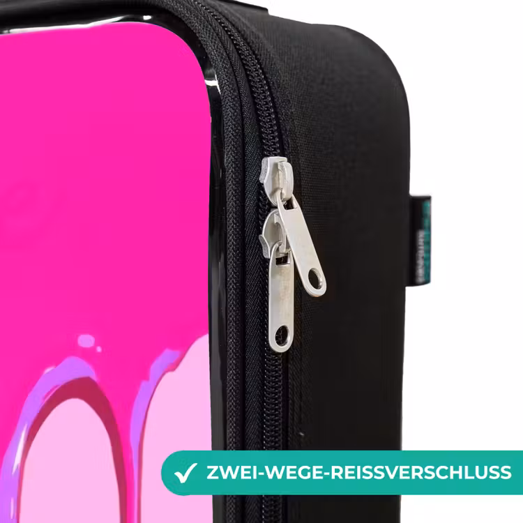 Verf - Smiley - Roze Kinderkoffer - Zwart klein -rits_DE