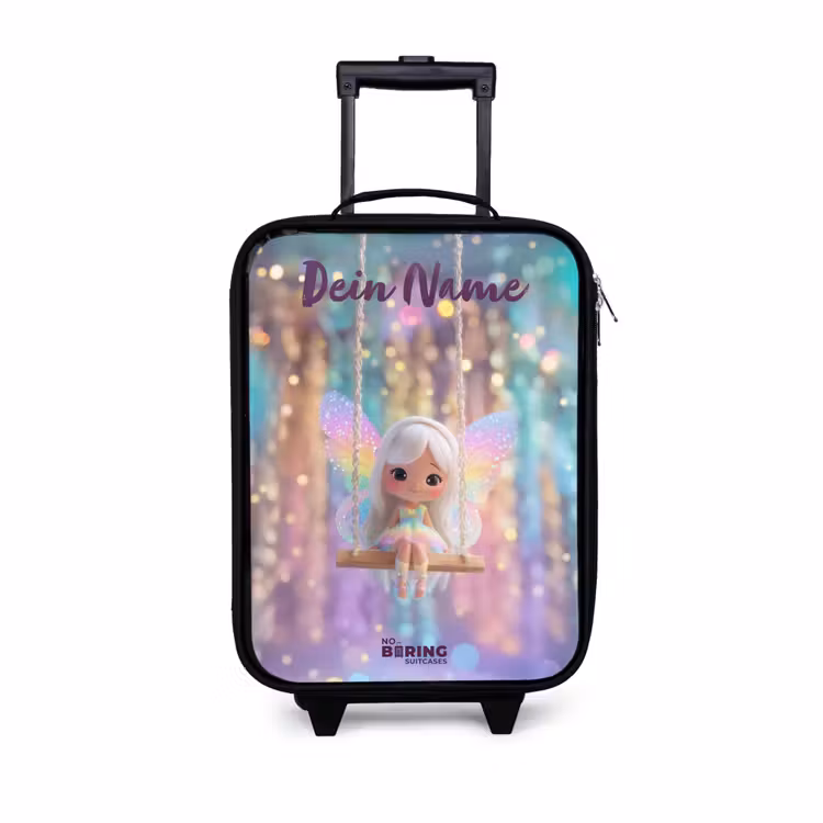 Fee - Elf - Regenboog Kinderkoffer - Zwart klein -3d