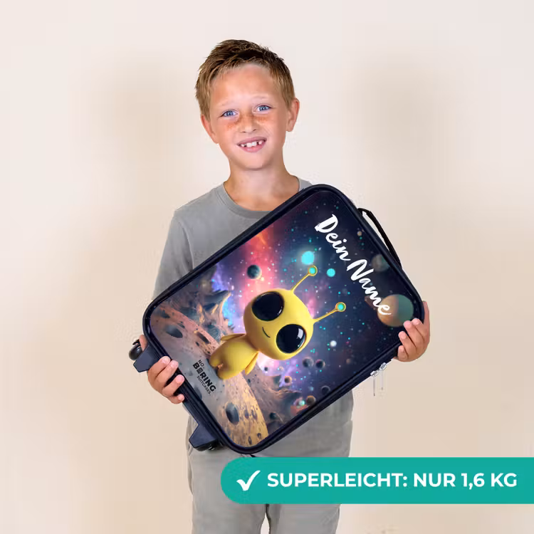 Vrolijk buitenaards wezentje Kinderkoffer - Zwart klein -sfeer4_DE