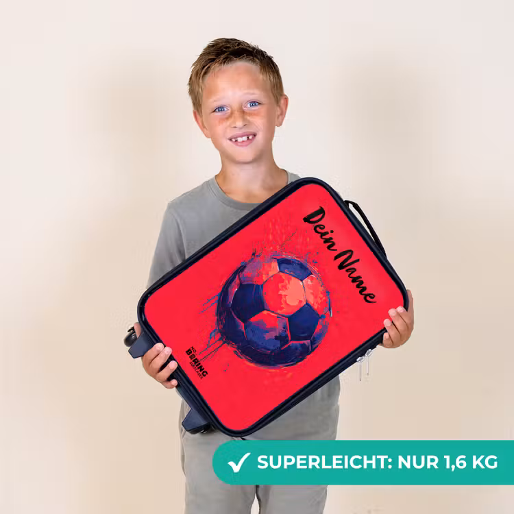 Voetbalvibes - Verf - Blauw - Rood Kinderkoffer - Zwart klein -sfeer4_DE