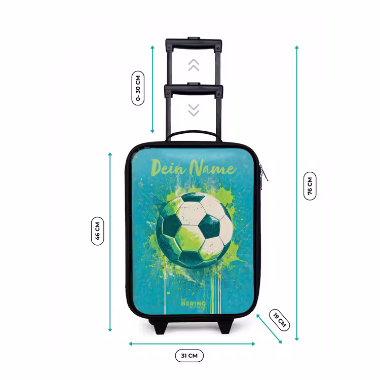 Voetbalvibes - Verfspatten - Groen - Blauw Kinderkoffer - Zwart klein -productfoto_formaten