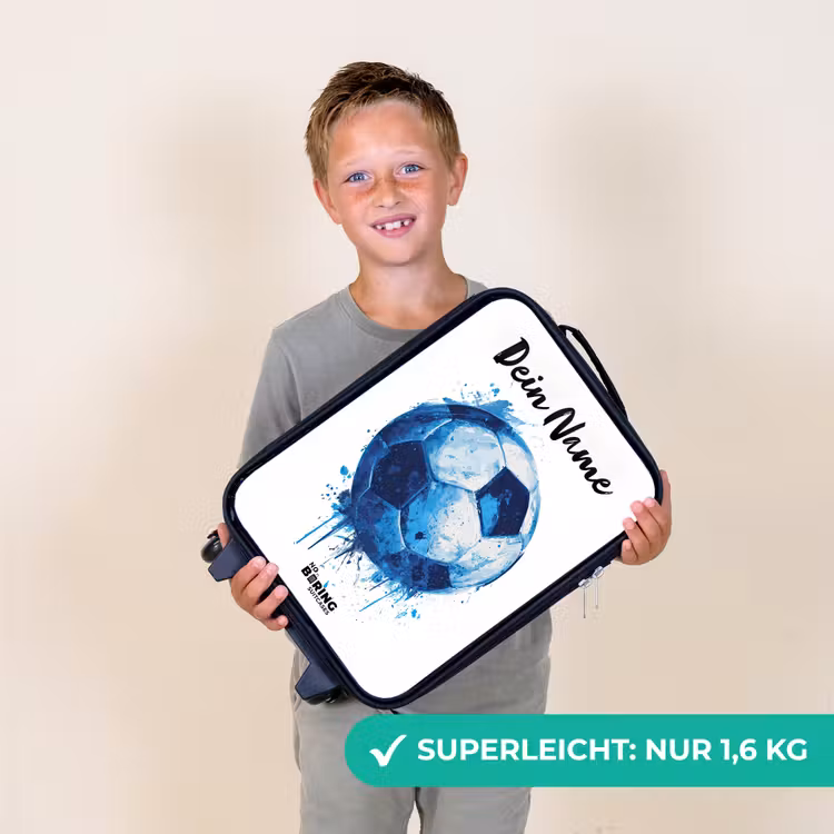Voetbalvibes - Inktspatten - Blauw Kinderkoffer - Zwart klein -sfeer4_DE