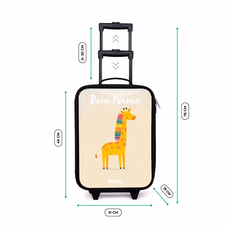 Giraffe - Dier - Kleurrijk Kinderkoffer - Zwart klein -productfoto_formaten
