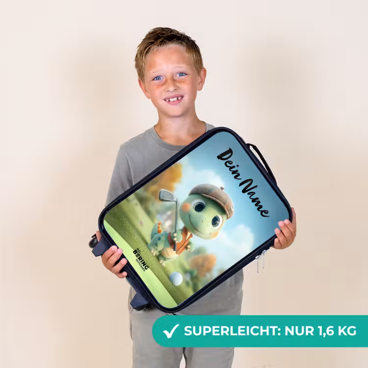 Golf - Dino - Groen Kinderkoffer - Zwart klein -sfeer4_DE