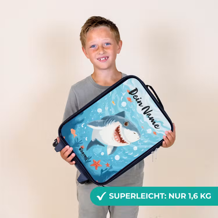 Haai - Water - Zee Kinderkoffer - Zwart klein -sfeer4_DE