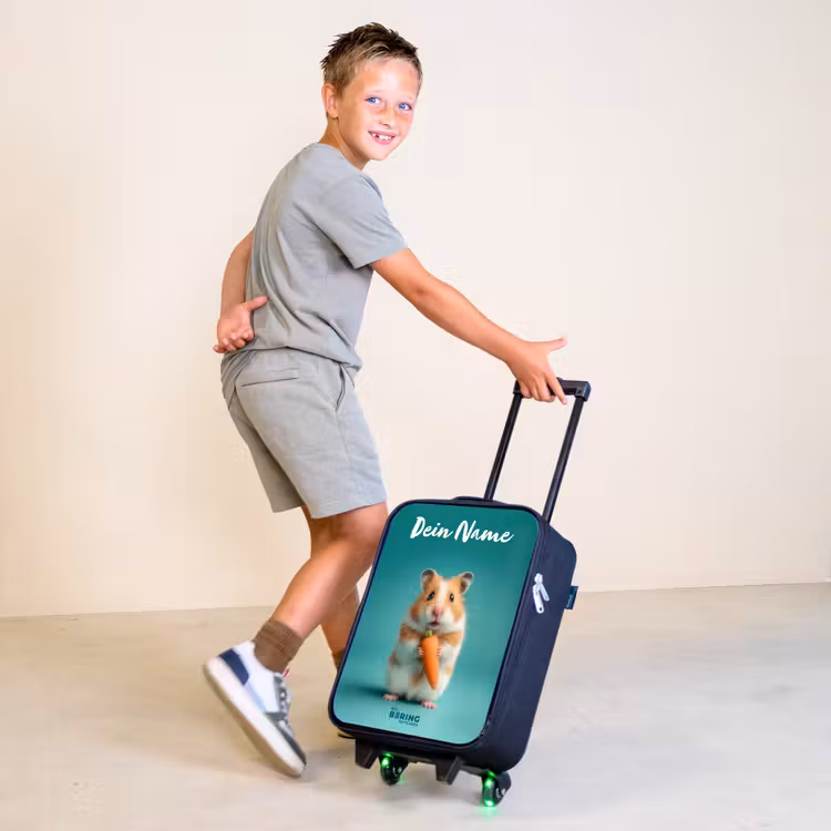 Hamster - Wortel - Dier Kinderkoffer - Zwart klein -sfeer3