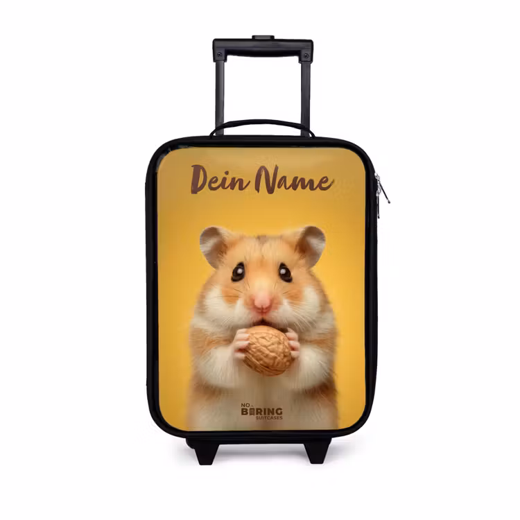 Hamster - Walnoot - Dier Kinderkoffer - Zwart klein -3d