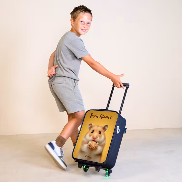 Hamster - Walnoot - Dier Kinderkoffer - Zwart klein -sfeer3
