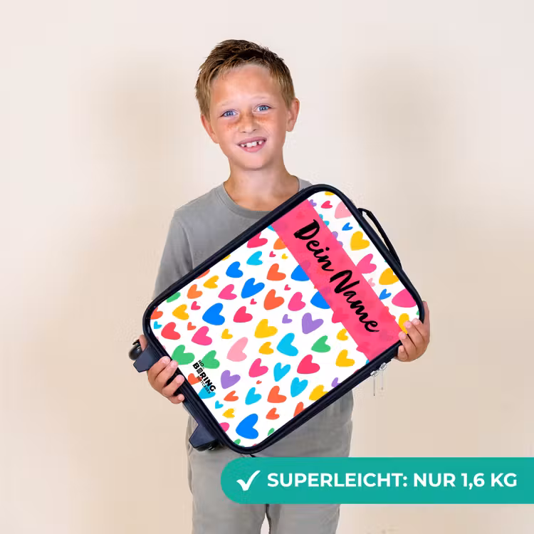 Hartjes - Kleurrijk - Patroon Kinderkoffer - Zwart klein -sfeer4_DE