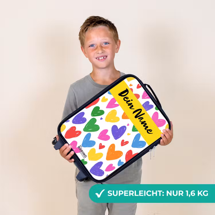 Hartjes - Patroon - Kleurrijk Kinderkoffer - Zwart klein -sfeer4_DE