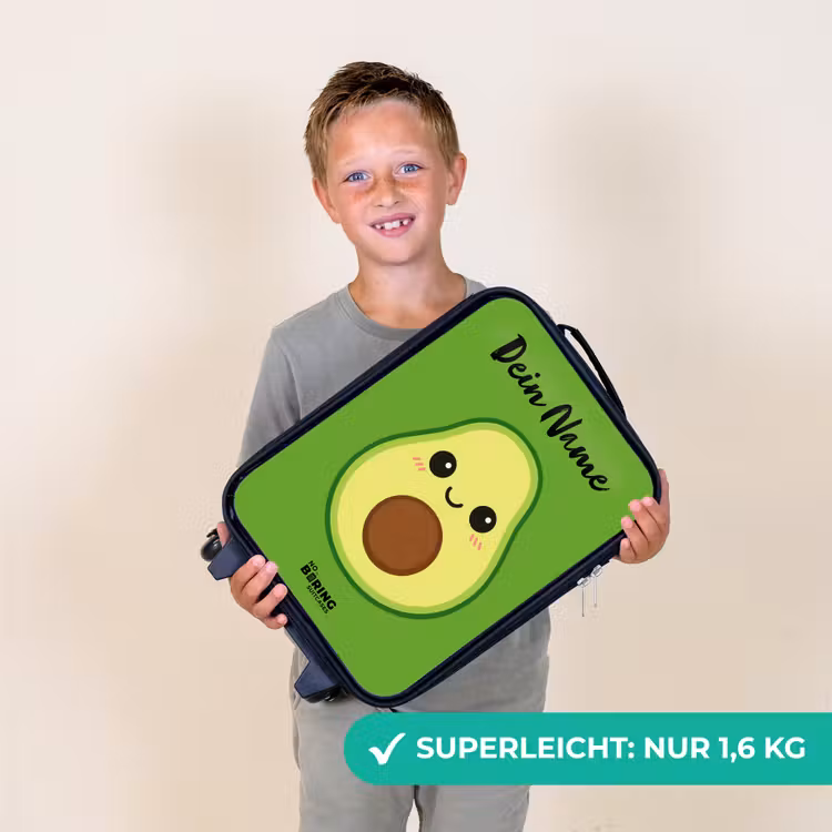 Kawai - Avocado - Groen Kinderkoffer - Zwart klein -sfeer4_DE