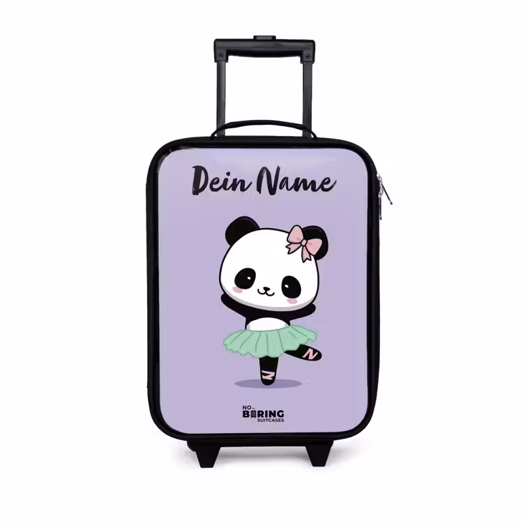 Kawai - Ballet - Panda Kinderkoffer - Zwart klein -3d