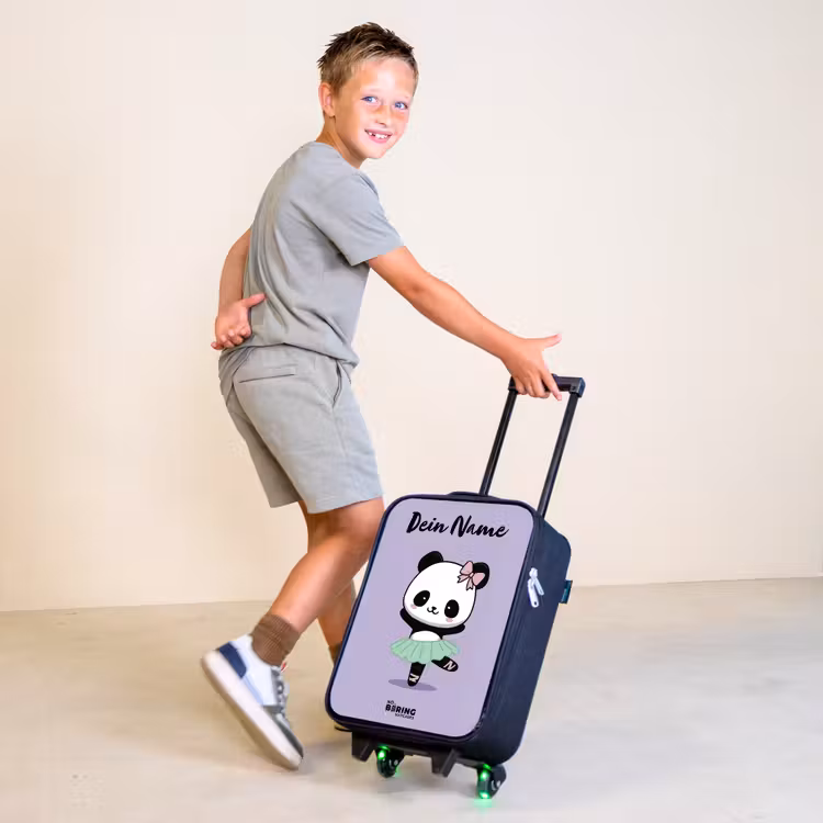 Kawai - Ballet - Panda Kinderkoffer - Zwart klein -sfeer3