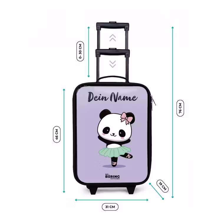 Kawai - Ballet - Panda Kinderkoffer - Zwart klein -productfoto_formaten