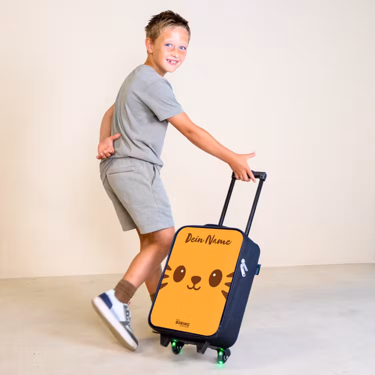 Kawai - Tijger - Oranje Kinderkoffer - Zwart klein -sfeer3