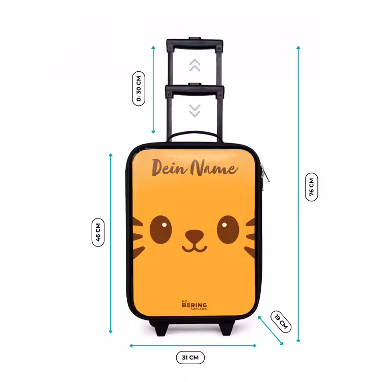 Kawai - Tijger - Oranje Kinderkoffer - Zwart klein -productfoto_formaten