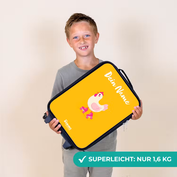Kip - Rolschaatsen - Geel Kinderkoffer - Zwart klein -sfeer4_DE