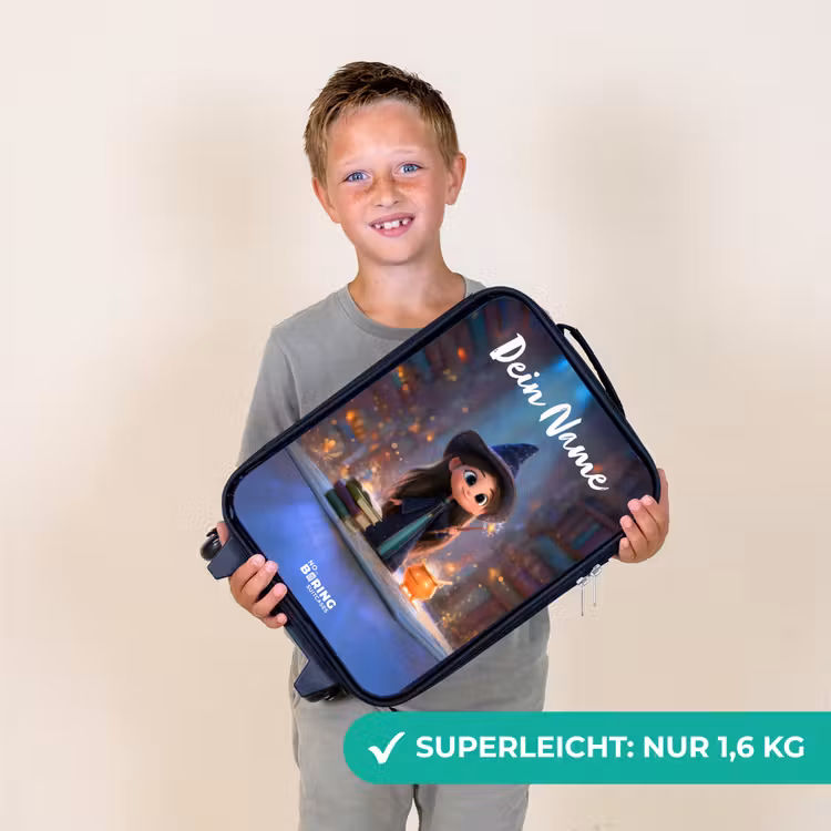 Kleine tovernares in bibliotheek Kinderkoffer - Zwart klein -sfeer4_DE