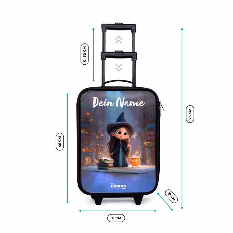 Kleine tovernares in bibliotheek Kinderkoffer - Zwart klein -productfoto_formaten