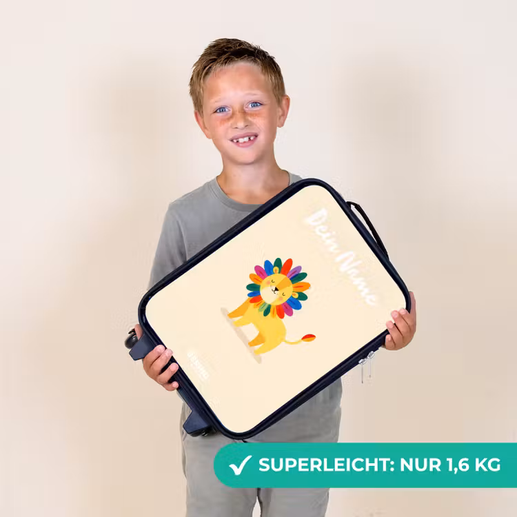 Leeuw - Manen - Kleurrijk Kinderkoffer - Zwart klein -sfeer4_DE
