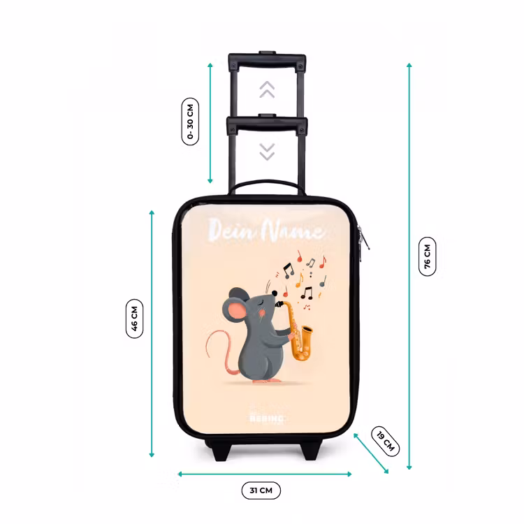 Muis - Saxofoon - Muziek Kinderkoffer - Zwart klein -productfoto_formaten