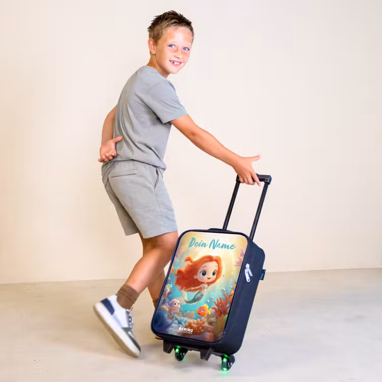Zeemeermin - Vissen - Koraal Kinderkoffer - Zwart klein -sfeer3