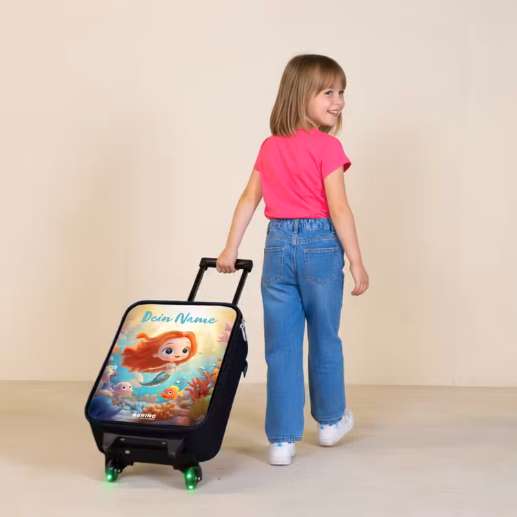 Zeemeermin - Vissen - Koraal Kinderkoffer - Zwart klein -sfeer1