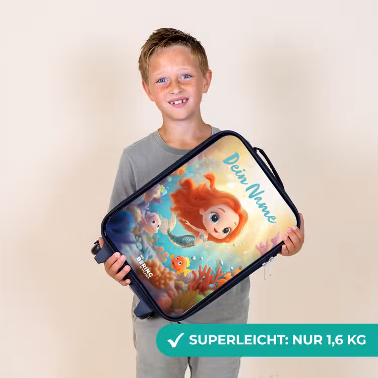 Zeemeermin - Vissen - Koraal Kinderkoffer - Zwart klein -sfeer4_DE
