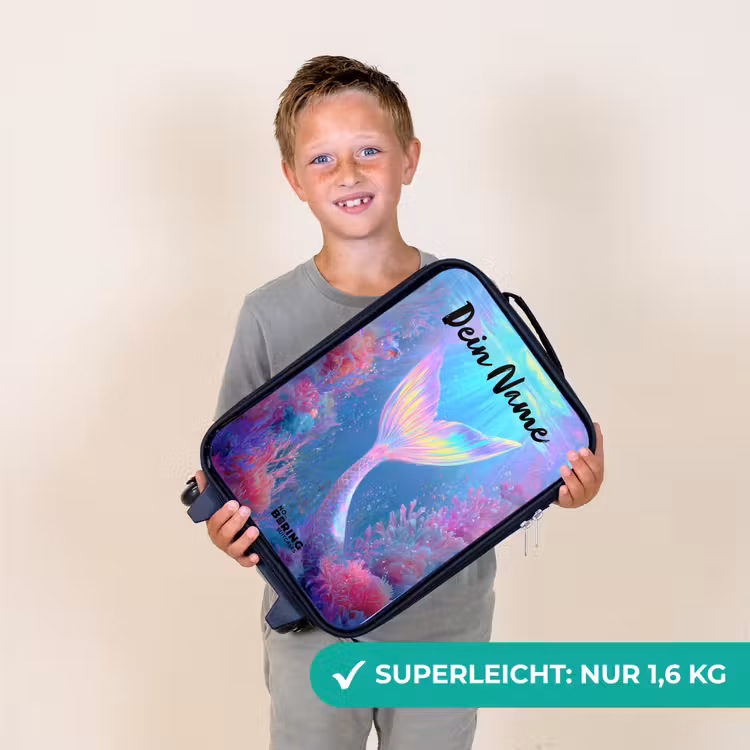 Zeemeermin - Koraal - Water Kinderkoffer - Zwart klein -sfeer4_DE